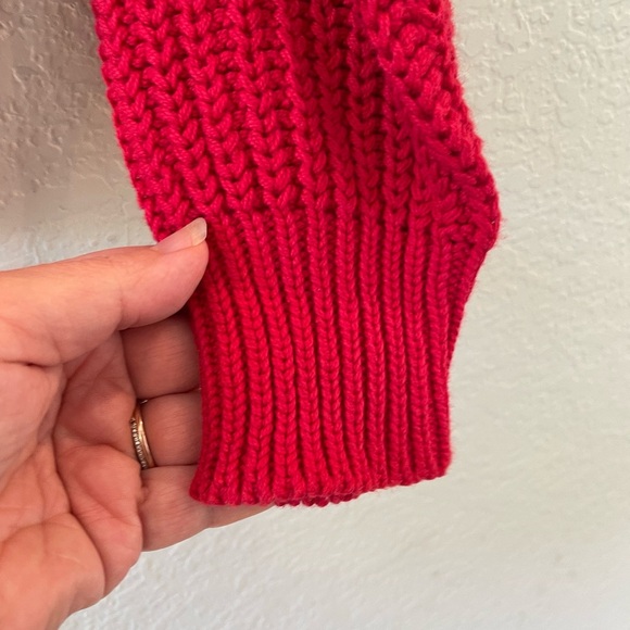 Vintage Quarter Zip Red Cropped Sweater Size Small - Picture 4 of 7